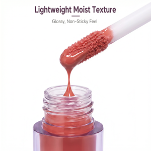 Brillo Labial Orgánico Antiadherente, Brillo Labial Personalizado, Tubo de Lápiz Labial Cuadrado de Vidrio con Fondo Grueso, Maquillaje para Fiestas, OEM, ODM - Product Image 5
