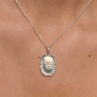 Gemnel Charm de bijouterie en argent 925 Pendentif d'amour baroque italien Cadeau de bijouterie romantique avec fermoir pour chaînes et tours de cou
