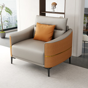 Ensemble de canapés de bureau Saint-Lee en cuir PU, éponge haute densité, meubles durables pour réunions et réceptions - Product Image 4