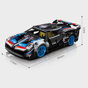 Sembo Blocks Voiture de Sport à Tirer à l'Arrière 1:18 Kit de Construction Briques Éducatives DIY Jouet pour Enfants de 8 Ans et Plus - Product Image 5