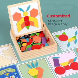 Puzzle Geometrico 3D Magnetico Educativo Montessori in Legno Fai-da-Te per Bambini dai 2 ai <span class=keywords><strong>7</strong></span> <span class=keywords><strong>Anni</strong></span> Gioco di Apprendimento - Product Image 1