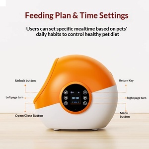Distributeur automatique de croquettes pour <span class=keywords><strong>chat</strong></span> avec microchip anti-pincement et rebond automatique, verrouillage de sécurité enfant, double alimentation, enregistrement vocal personnalisé - Product Image 2