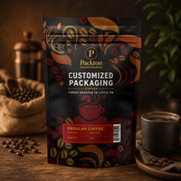 Sachet Doypack Personnalisé Imprimé en Aluminium avec Barrière pour Grains de Café et Aliments Secs – Fabrication sur Demande