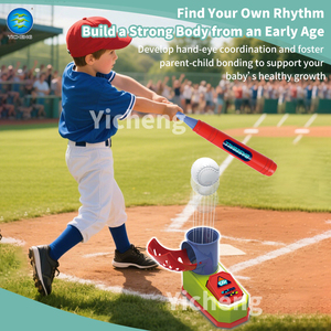 Machine à lancer <span class=keywords><strong>de</strong></span> baseball pour enfants, jouet à commande au pied avec batte et balle, jeu <span class=keywords><strong>de</strong></span> sport intérieur/extérieur pour tout-petits, garçons et filles - Product Image 5