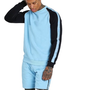 Raglan เสื้อวอร์มแขนสั้นสำหรับผู้ชาย,ชุดสองชิ้นกางเกงขาสั้นพร้อมเสื้อคู่สำหรับฤดูร้อน - Product Image 2