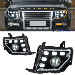 ชุดไฟหน้า LED แบบสตาร์ทอัพสีฟ้า DRL สำหรับตกแต่งรถยนต์มิตซูบิชิ ปาเจโร่ V87 V93 V97 ปี 2009-2021 อัพเกรดออฟโรด อะไหล่รถยนต์ - Product Image 2