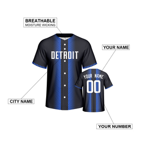 Camiseta de Béisbol de Diseño Clásico con Temática Urbana Personalizada, 100% Poliéster, Transpirable, de Secado Rápido, Cuello en V, Unisex, a la Moda - Product Image 3