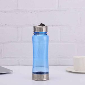 Green <b>Plastic</b> Reusable Sports Water Bottle with Screw-On Cap and Rope for Outdoor Hiking and Travel Use Bpa Free Food Safe - Product Image 2
