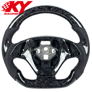 Volant sport en cuir et fibre de carbone forgé sur mesure avec palettes de changement de vitesse pour Chevrolet Corvette C7 ZR1 Z06 Camaro SS ZL1 - Product Image 1