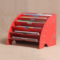 Estante de Información Sectorial, Estante de Madera para Documentos, Suministros de Oficina, Revistas de Escritorio, Archivos, Estante de Clasificación de Papel A4