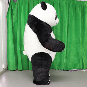 Disfraz <span class=keywords><strong>de</strong></span> Mascota <span class=keywords><strong>de</strong></span> Oso Panda Inflable Happy Sky, <span class=keywords><strong>de</strong></span> Peluche, Blanco y Negro, para Adultos, Inspirado en Dibujos Animados, para Carnaval, Fiestas y Promociones - Product Image 2