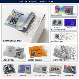Etichetta di Sicurezza Olografica Personalizzata con Design a V e Effetto Arcobaleno - Product Image 6