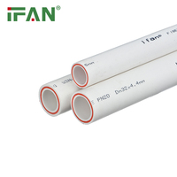 Fábrica de tubos de plástico IFAN Tubo de polipropileno PPR 20MM - 125MM Tubo de fibra de vidrio PPR para agua caliente PN20