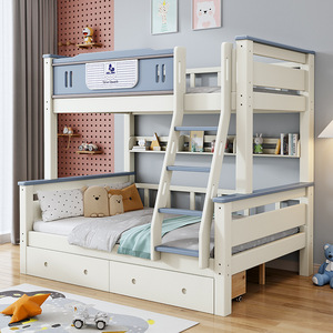 Litera Económica de Madera de Pino para Niños con Escaleras de Almacenamiento, Individual sobre Matrimonial, Diseño Moderno para Niños y Adolescentes - Product Image 5