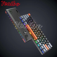 Yeaibo Combos Lipat Sprache Tastatur zum Anschluss von Import Hongtu beheiztes Glas 75 leuchtende Genchin Impact Gamin Gaming-Tastatur