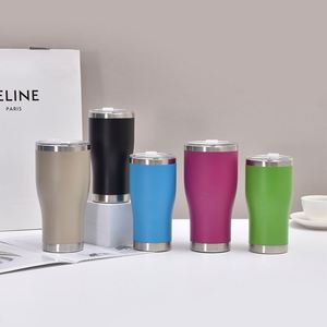 Custom Logo Curved Tumbler 20oz Stainless Steel <b>Double</b> <b>Wall</b> Vacuum Insulated Mug Gradient Powder Coated - Product Image 2
