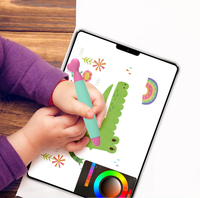 Stylet capacitif passif en silicone sûr et non toxique pour enfants DH1066, idéal pour l'apprentissage et l'enseignement sur tablettes iPad