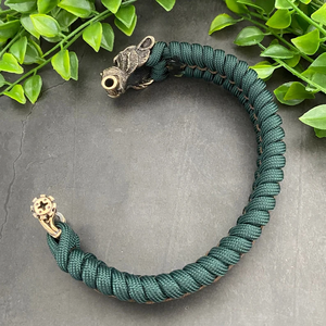 2026 Pulseira Masculina Pulseras De Hombre Erkek Bileklik Vikin Drachen-Verschluss Bronze-Perlen Herren Paracord Drachen-Armband für Männer - Product Image 4
