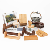 Support et base en bois poli faits à la main pour photos, style ferme, personnalisables OEM/ODM, pour décoration intérieure, en bois de hêtre, artisanat DIY