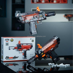 Novedades, Pistola de Juguete Delta MP7, Lanzador de Petardos de Plástico con Pilas, Pistola de Juguete de Disparo de Balas Blandas para Niños y Adultos - Product Image 1