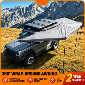 Tente de toit pour véhicule 270XL quatre saisons avec ouverture automatique rapide, coque ABS, tailles 2m/2.5m, kit d'alimentation LED pour le camping et les voyages routiers - Product Image 2