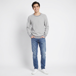 Top de entrenamiento de manga larga, cuello redondo suave, Sudadera ligera de algodón 100%, nuevo diseño, superventas, sudadera para hombre, envío DDP - Product Image 1