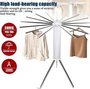 Séchoir à <span class=keywords><strong>linge</strong></span> portable pliable, style <span class=keywords><strong>parapluie</strong></span>, en aluminium, séchoir rotatif pliable - Product Image 6