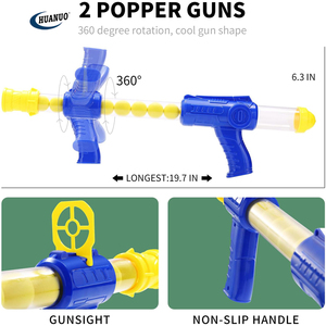 Pistola de juguete para niños, objetivo móvil de espuma con <span class=keywords><strong>2</strong></span> pistolas, juego de competición interactivo, regalo para niños y niñas, pistola de tiro de pato - Product Image 5