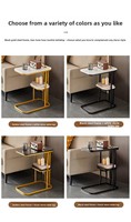 Table d'appoint moderne en métal à double niveau pour salon, chambre, bureau, balcon, appartement, entrée, villa, hôtel