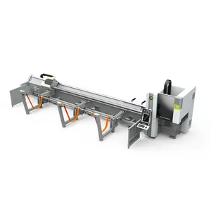 Machine de découpe laser de tuyau de tube en métal de chargement automatique tube carré/rond tube rectangulaire en acier en forme de I précision à grande vitesse