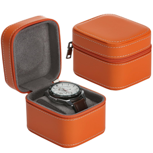 Estuche de Lujo para Relojes de Negocios, de Cuero, con Cierre Universal, Interior de Terciopelo Cuadrado, Plástico, Venta al por Mayor, Empaque Moderno - Product Image 3