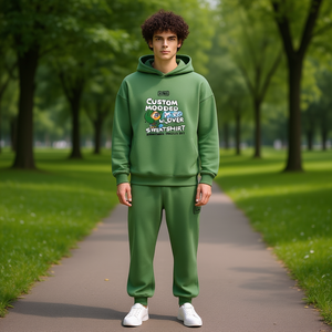 Ensemble survêtement homme personnalisé à capuche motif dessin animé, sweat-shirt et pantalon de survêtement par Conceptcase, coupe ample, polyester coton, séchage rapide - Product Image 2