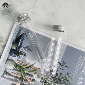 Tubo de prueba vacío de grado alimenticio, embalaje transparente de PET con tapa de aluminio - Product Image 4