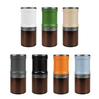 Moulin à café électrique portable mini, broyeur à meules en céramique compact, adapté pour la cafetière à piston, l'hôtel, le camping-car, les voyages en plein air