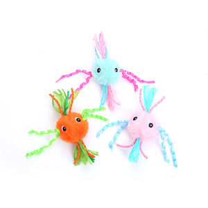 Wholesale Hot Sale Cat Multicolor Cute Scratching Ball Shape Toy Interactive Stuffed <b>Plush</b> Molar Soft Round <b>Plush</b> Cats Toys - Product Image 5