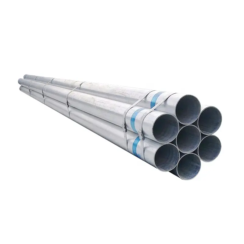 Tubos de acero galvanizado en caliente para estructuras de acero Tubos de acero galvanizado sin costura para tuberías de transporte