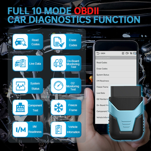 Sản phẩm mới 2024 humzor Z100 ưu tú đầy đủ hệ thống xe công cụ chẩn đoán hai chiều kiểm tra bluetooth phổ OBD2 máy quét - Product Image 4