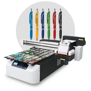 Rainbow UV Printing Machine Kit Ricoh G5i I3200 Flatbed Uv Printer Desktop 6090 for Oil Painting Foam Board Pvc Id Card