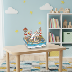 Caja de Música de Madera 3D con Forma de Avión ChaoTong, Ensamblaje con Manivela, Kit de Herramientas para Modelismo, Educación Científica y Entrenamiento - Product Image 4