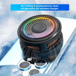 Cargador inalámbrico magnético QI2, ventilador de refrigeración, Enfriador de teléfono, cargador de semiconductores para <span class=keywords><strong>iPhone</strong></span> 17/16 - Product Image 2