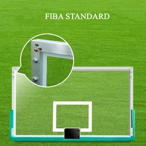 แผ่นหลังแป้นบาสเก็ตบอลอะคริลิคกระจกนิรภัยมาตรฐาน FIBA สำหรับฝึกซ้อมกลางแจ้งระดับมืออาชีพ สำหรับผู้ใหญ่ - Product Image 5