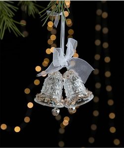 Pendentif d'arbre en acrylique personnalisé pour Noël 2025, motif renne, flocon de neige, clochettes, ailes d'ange, décorations transparentes pour la maison - Product Image 2