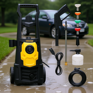 Hidrolavadora Eléctrica Vevor 2000 Psi 1.76 Gpm con Manguera de 30 Pies, 5 Boquillas, Cañón de Espuma, Equipo de Limpieza de Uso Ligero - Product Image 2