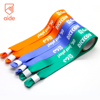 Bracelets en tissu personnalisés avec logo imprimé par sublimation pour festival, avec fermoir – Offre spéciale