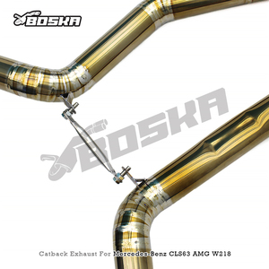 Direct-fit OEM Boska Exhaust System For Mercedes-Benz CLS63 AMG W218 5.5T 2013-2017 Lightweight Titanium Muffler With Black Tips - Product Image 4