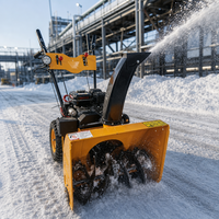 Machine à déneiger les routes en hiver, autopropulsée, moteur à essence 15HP, souffleuse à neige, pneus tout-terrain pour les zones d'usine, de cour et d'entrepôt