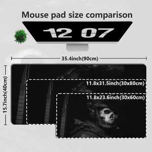 Tapis de Souris à Motif Forces Spéciales Crâne Étendu, Tapis de Clavier d'Ordinateur de Bureau, Tapis de Bureau d'Étude, Impression Haute Définition Durable - Product Image 3