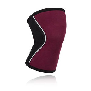Genouillère de compression noire avec bande rose respirante, à enfiler, unisexe, taille universelle, pour volleyball et basketball - Product Image 3