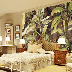 Tableau mural en toile imperméable et anti-moisissure à motif feuilles tropicales, résistant à la décoloration, pour la décoration de balcon et de jardin - Product Image 4