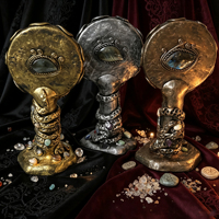 Miroir en Obsidienne Magique en Gros - Pièce d'Altar Esthétique Sombre pour la Divination et la Méditation